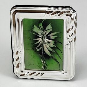 Miniature Glossy "Green Flower" Print with Frame by artist Jason Girard